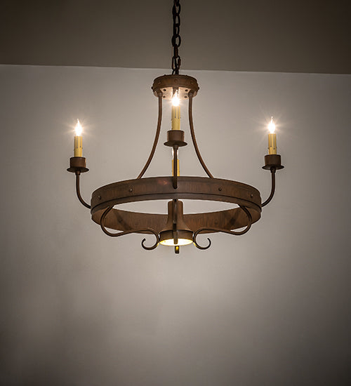 25" Wide Franciscan 4 Light Chandelier