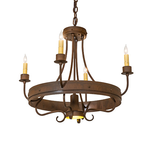 25" Wide Franciscan 4 Light Chandelier