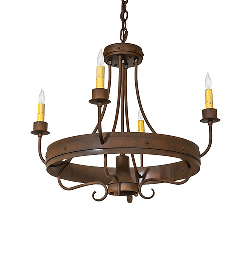 25" Wide Franciscan 4 Light Chandelier