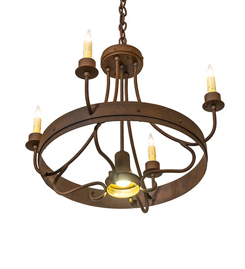 25" Wide Franciscan 4 Light Chandelier