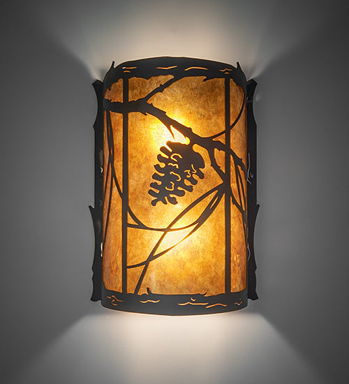 10" Wide Whispering Pines Right Wall Sconce