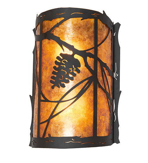 10" Wide Whispering Pines Right Wall Sconce