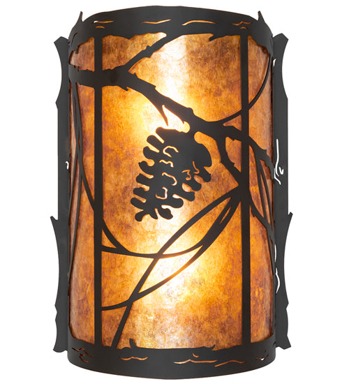 10" Wide Whispering Pines Right Wall Sconce