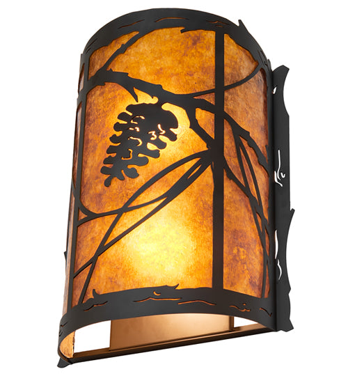 10" Wide Whispering Pines Right Wall Sconce