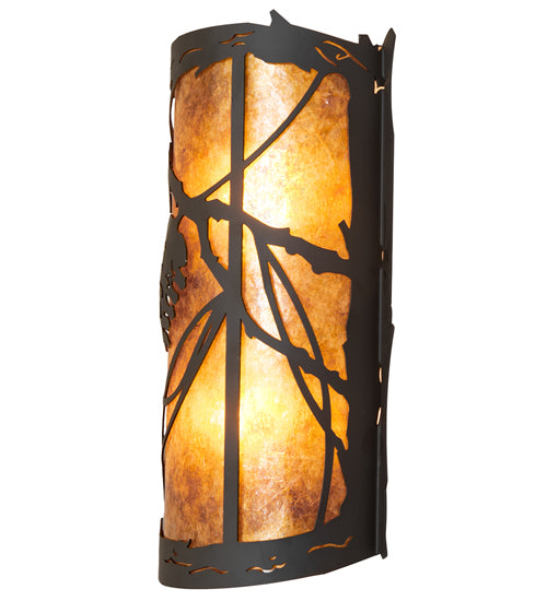 10" Wide Whispering Pines Right Wall Sconce