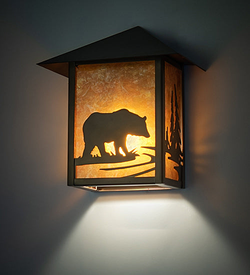 9" Wide Seneca Bear Creek Wall Sconce