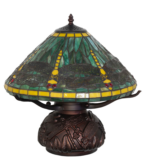 17" High Tiffany Dragonfly Table Lamp