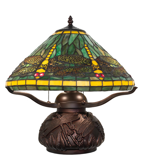 17" High Tiffany Dragonfly Table Lamp