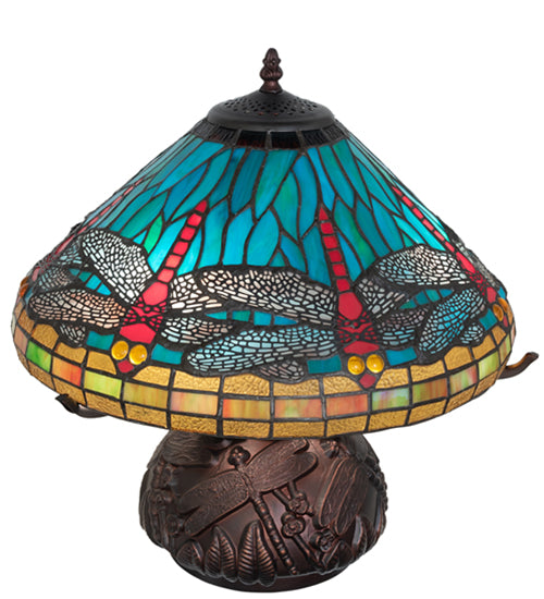 17" High Tiffany Dragonfly Table Lamp