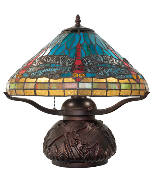 17" High Tiffany Dragonfly Table Lamp