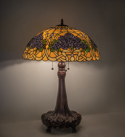 31" High Rose Bouquet Table Lamp