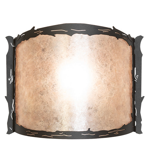 12" Wide Leaf Edge Wall Sconce