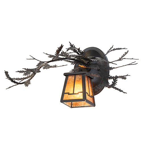 16" Wide Pine Branch Valley View Wall Sconce