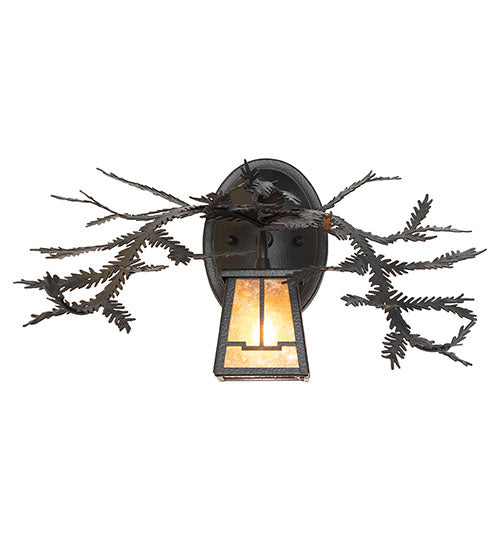 16" Wide Pine Branch Valley View Wall Sconce