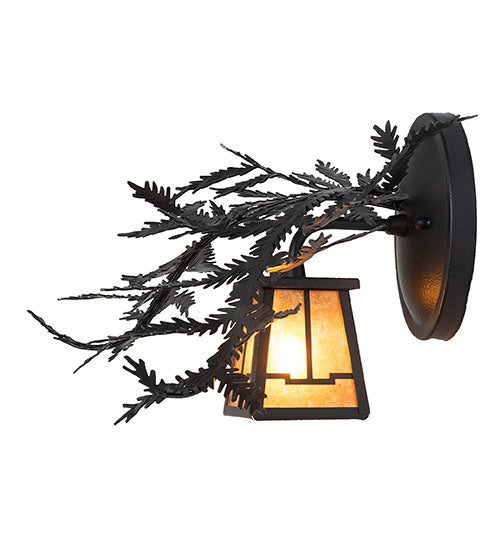 16" Wide Pine Branch Valley View Wall Sconce