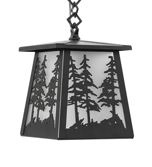 7" Square Stillwater Tall Pines Mini Pendant