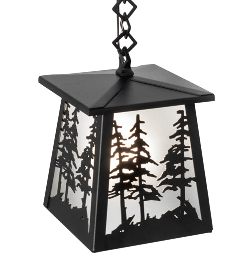 7" Square Stillwater Tall Pines Mini Pendant