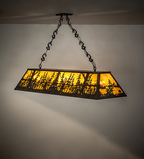 72" Long Tall Pines Oblong Pendant