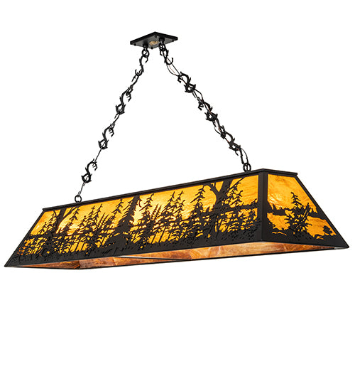 72" Long Tall Pines Oblong Pendant