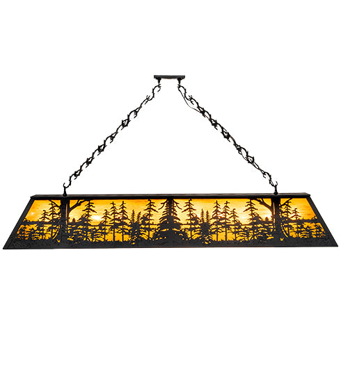 72" Long Tall Pines Oblong Pendant