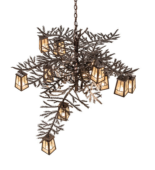 52" Wide Pine Branch Valley View 12 Light Chandelier