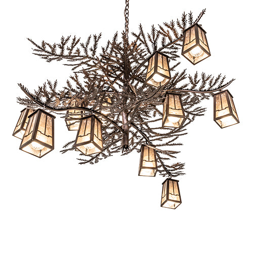 52" Wide Pine Branch Valley View 12 Light Chandelier