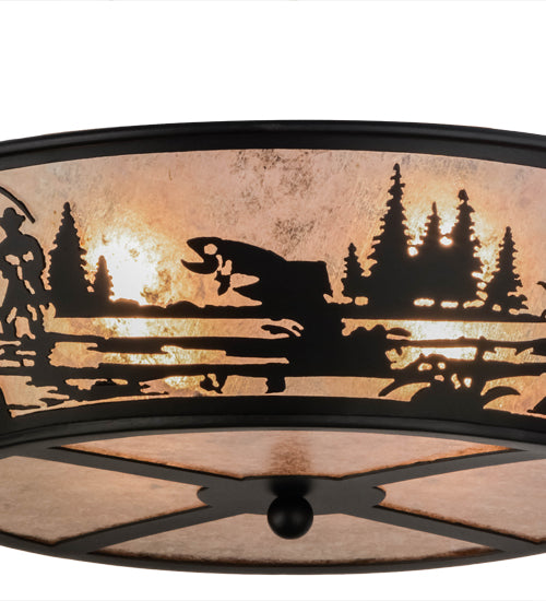 22"W Fly Fishing Creek Flushmount