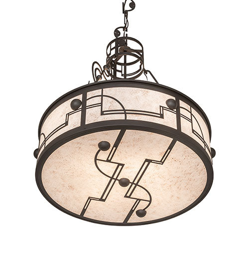 25" Wide Revival Deco Cilindro Inverted Pendant