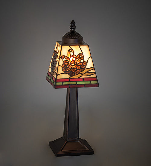 15" High Pinecone Mission Mini Lamp