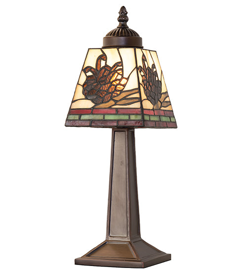 15" High Pinecone Mission Mini Lamp