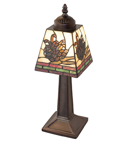 15" High Pinecone Mission Mini Lamp