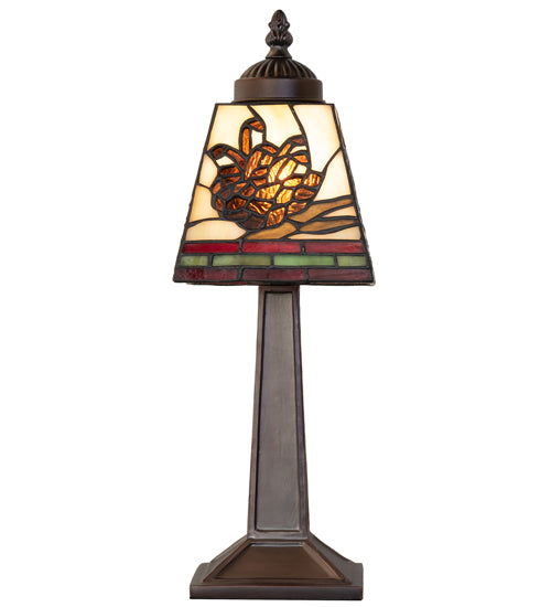 15" High Pinecone Mission Mini Lamp