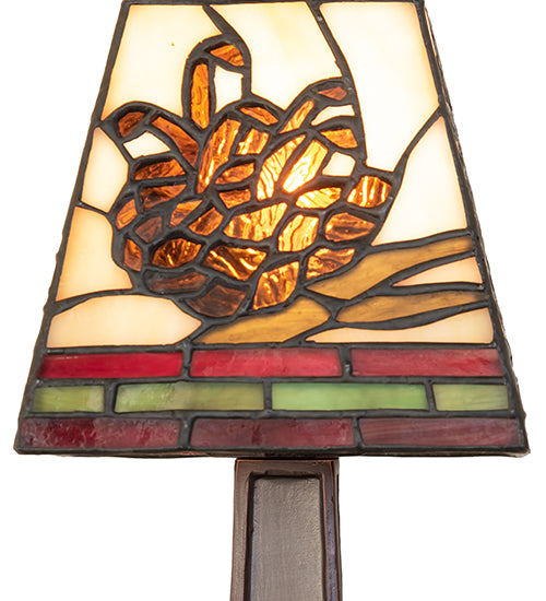 15" High Pinecone Mission Mini Lamp