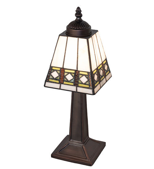 10" High Diamond Band Mission Mini Lamp