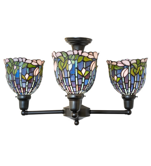 23" Wide Flowering Lotus Revival 4 Light Chandelier