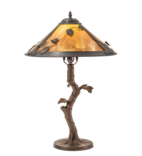 23" High Mission Vine Leaf Apple Tree Table Lamp