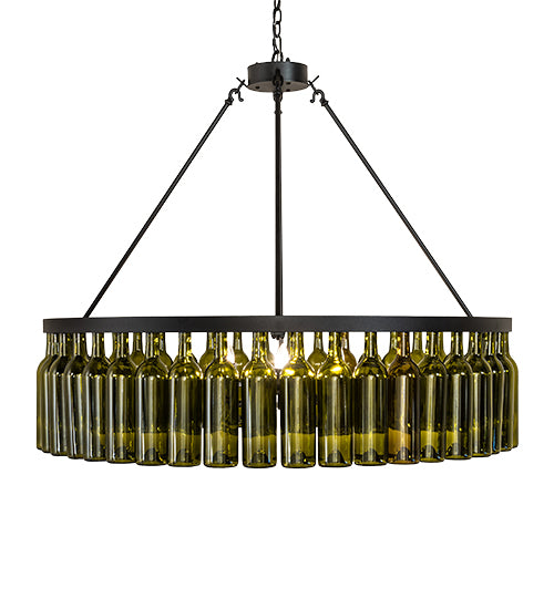 48" Wide Tuscan Vineyard 44 Wine Bottle Chandelier