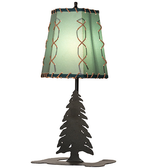 17" High Greenwood Tall Pines Mini Lamp