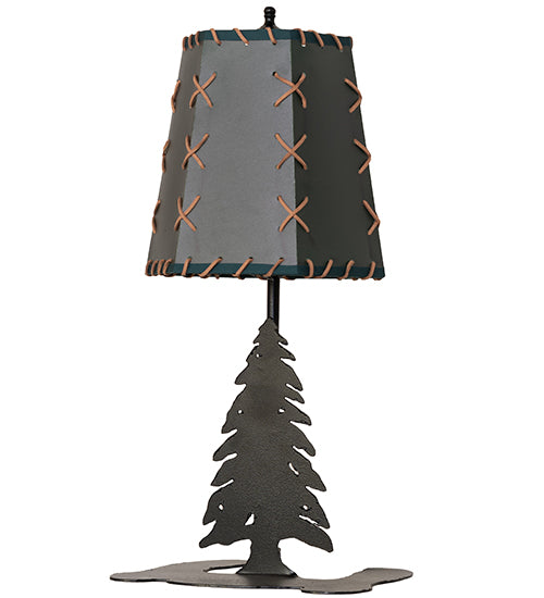 17" High Greenwood Tall Pines Mini Lamp