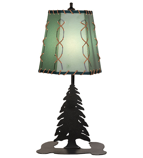 17" High Greenwood Tall Pines Mini Lamp