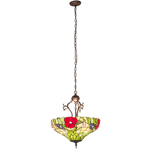 20" Wide Peony Inverted Pendant