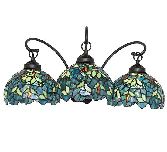 22" Wide Nightfall Wisteria 3 Light Wall Sconce