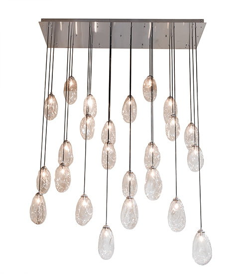 72" Long Celine 24 Light Oblong Cascading Pendant