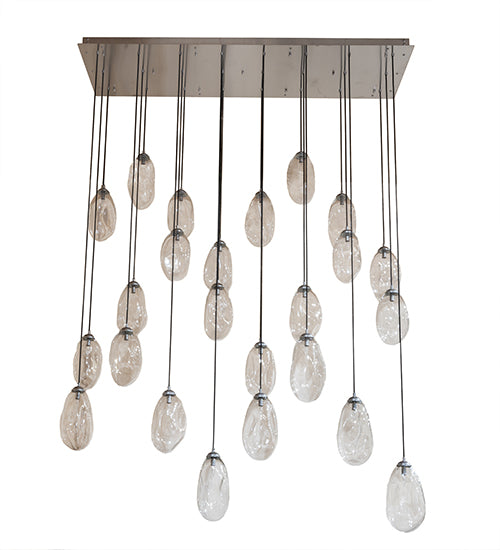 72" Long Celine 24 Light Oblong Cascading Pendant