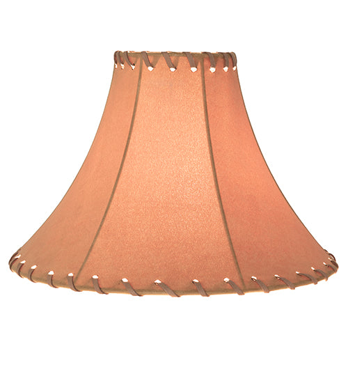 14" Wide Faux Leather Tan Hexagon Shade