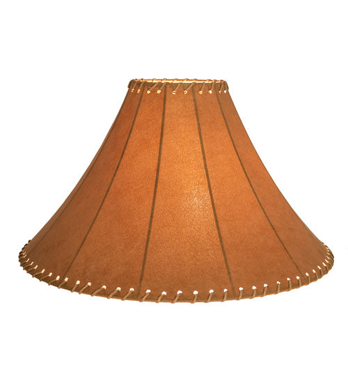 20" Wide X 13" High Faux Leather Tan Hexagon Shade