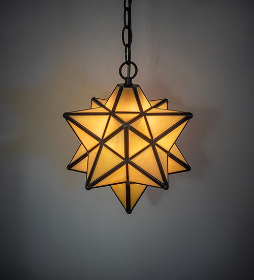 9" Wide Moravian Star Mini Pendant