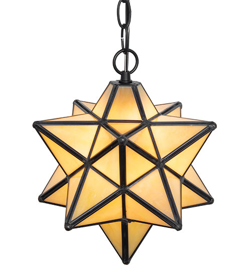 9" Wide Moravian Star Mini Pendant