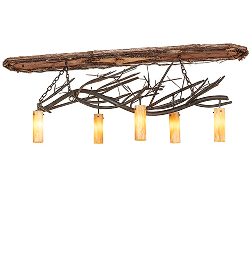 71" Long Winter Solstice Cilindro 5 Light Oblong Chandelier