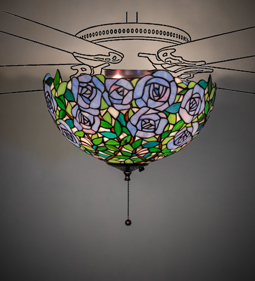 16" Wide Rosebush Fan Light Fixture